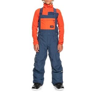 NWT Boys- Quiksilver Mash Up Bib Pants in Insignia Blue Size M/12